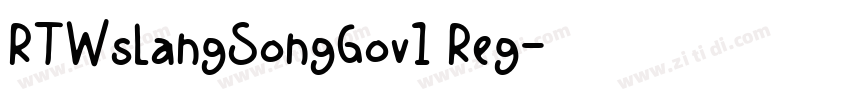 RTWsLangSongGov1 Reg字体转换